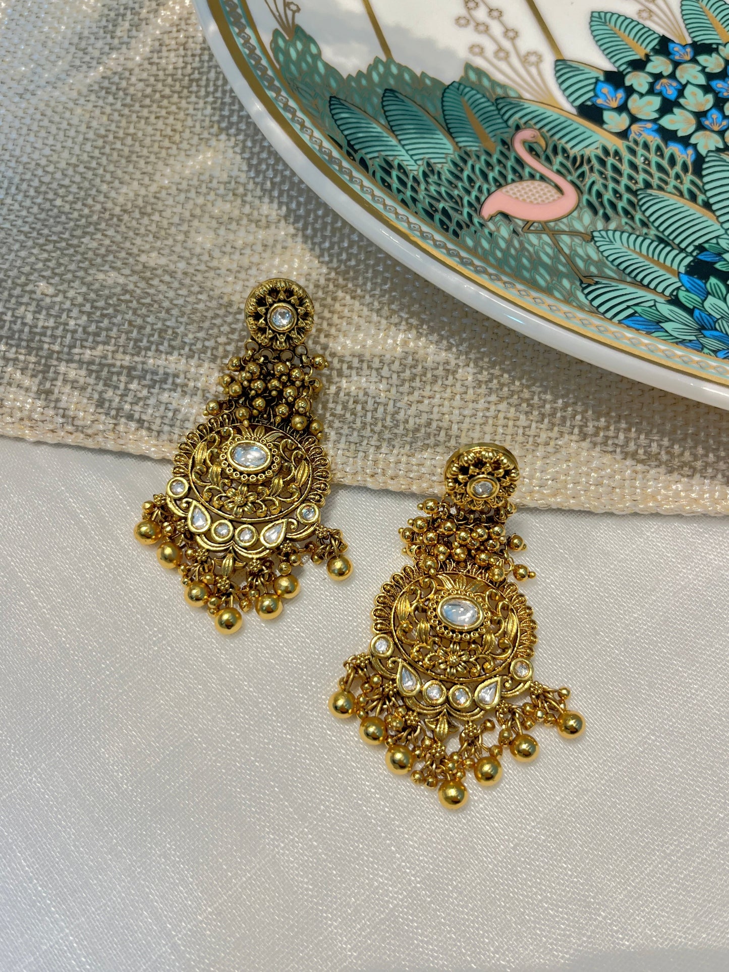 Antique Gold Temple Earrings