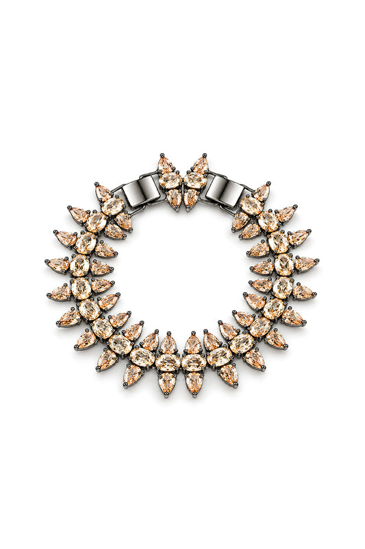 Magnolia Petal Champagne Zircon Bracelet