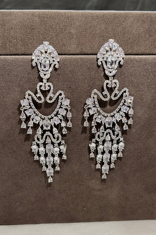Royal Cascade Zircon Drop Earrings