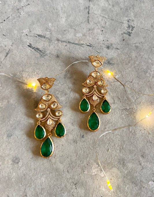 Crystal Embellished Drop Earrings