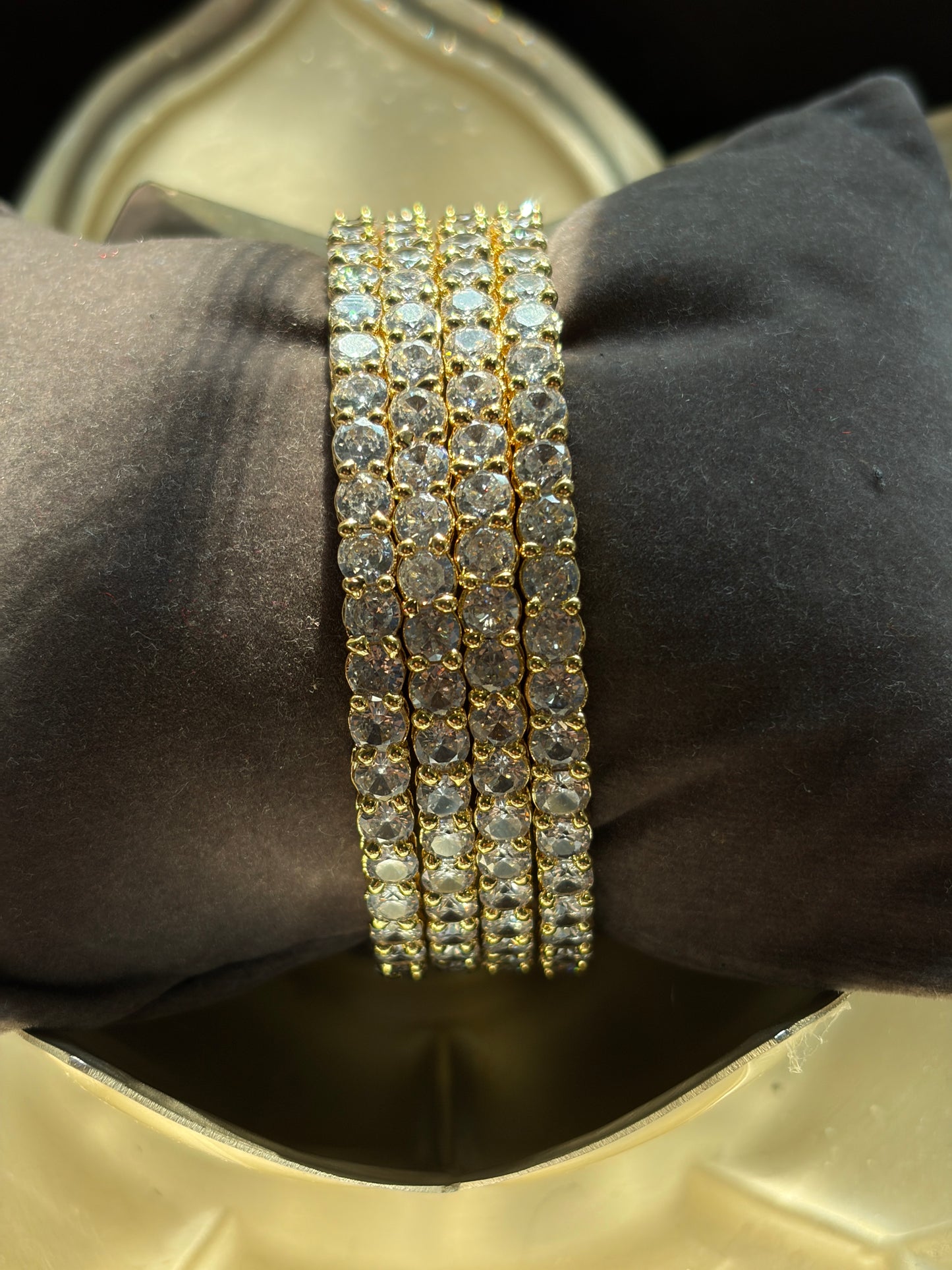 Running Faux Diamond Bangles
