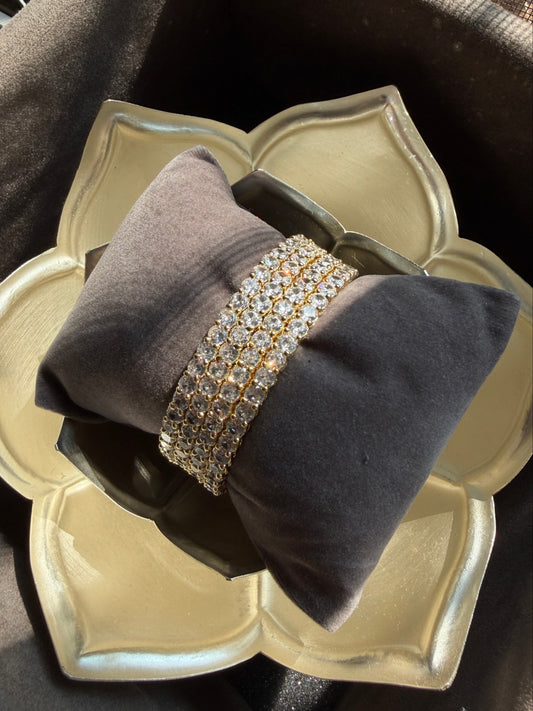 Running Faux Diamond Bangles