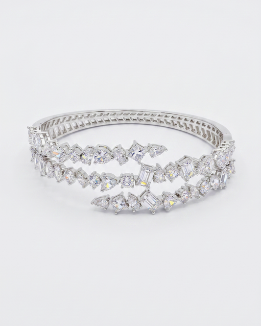 Zircon Cascade Openable Bangle