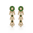 Meher Emerald Cascade Chandelier Earrings