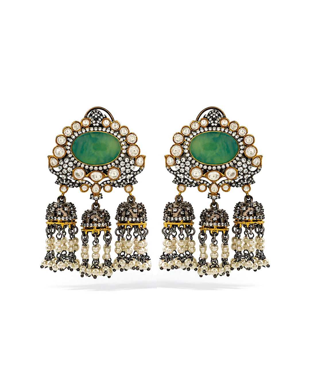 Kiara Dual Tone Jhumka Drops