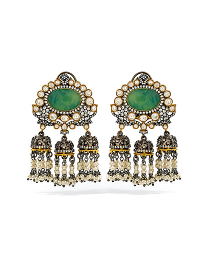 Kiara Dual Tone Jhumka Drops