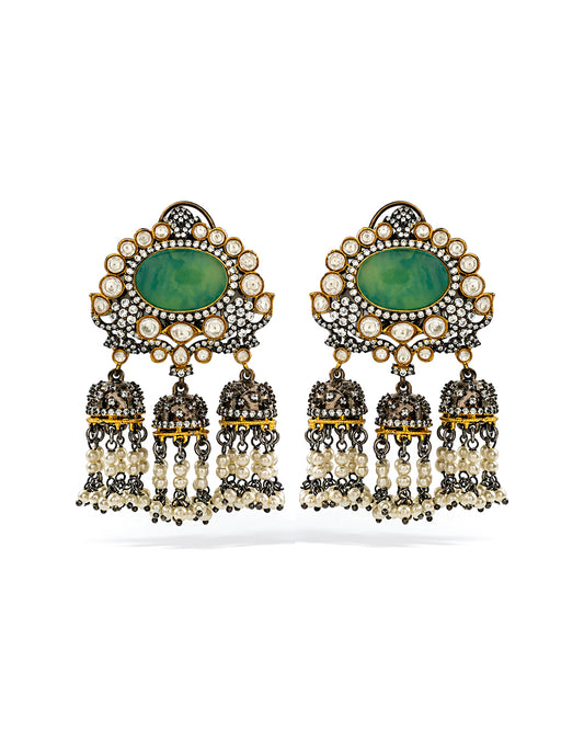 Kiara Dual Tone Jhumka Drops