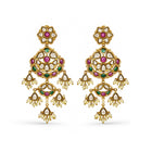 Riva Floral Polki Pearl Earrings
