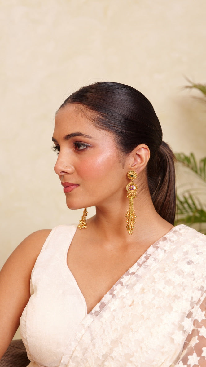 Heera Jaal Tassel Earrings