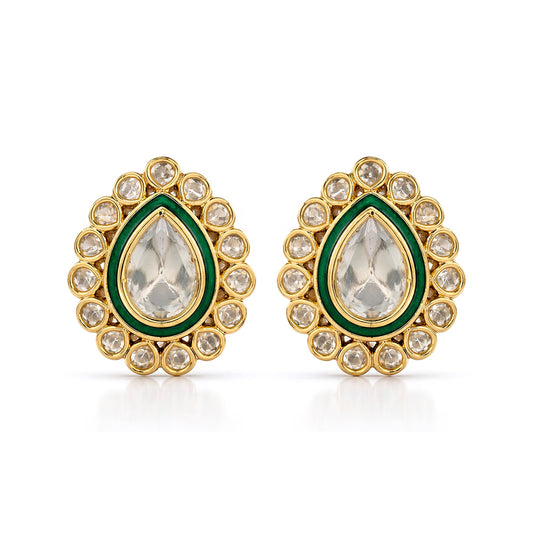 Meira Teardrop Polki Studs