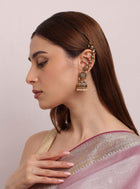 Aira Antique Jhumka Hairchain Earrings