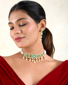 Zohra Emerald Pearl Choker Set