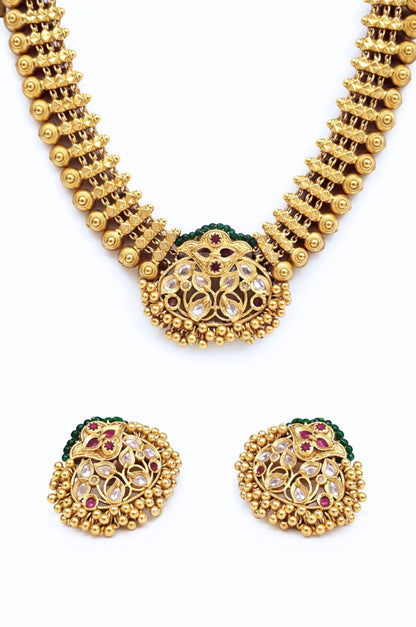 Temple Heritage Motif Necklace Set
