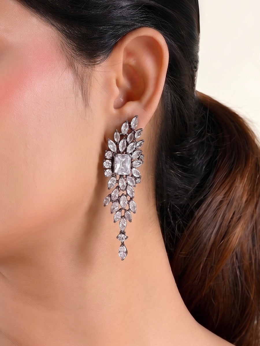 Aafiya Zircon Drop Earrings