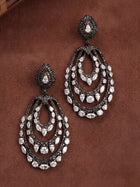 Nyx Black Cascade Zircon Chandelier Earrings