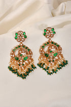 Peacock Polki Beaded Chandbalis