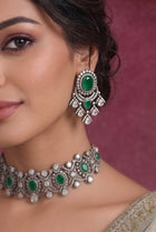 Zircon Regal Emerald Necklace Set