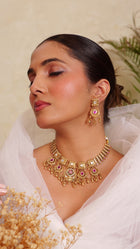 Rani Gulabi Temple Choker Set