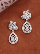 Liora Floral Teardrop Zircon Drop Earrings