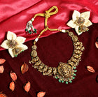 Gold Finish Lakshmi Temple Necklace Set