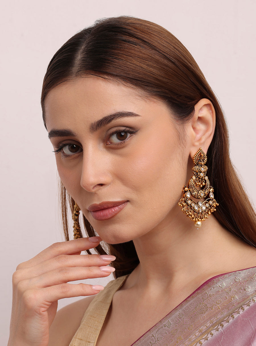 Tara Antique Chaandbali Earrings