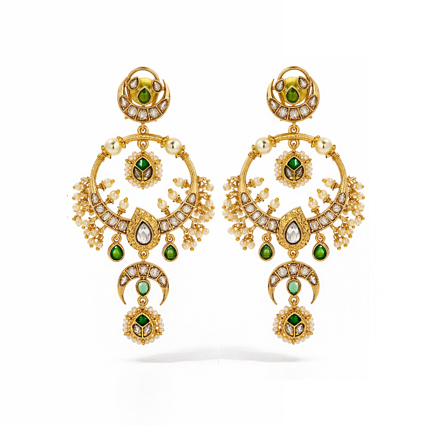 Vanya Crescent Royal Chandbaali Earrings