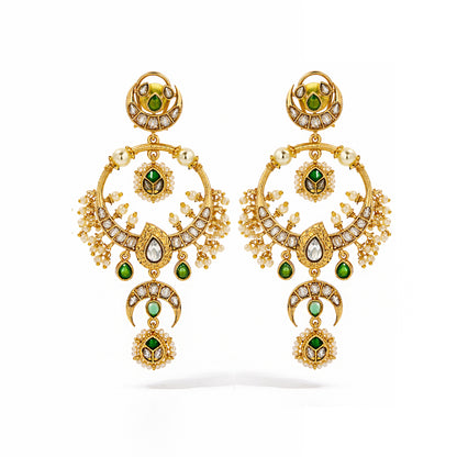 Vanya Crescent Royal Chandbaali Earrings