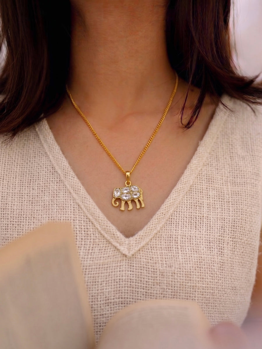 Mini Elephant Pendant Necklace