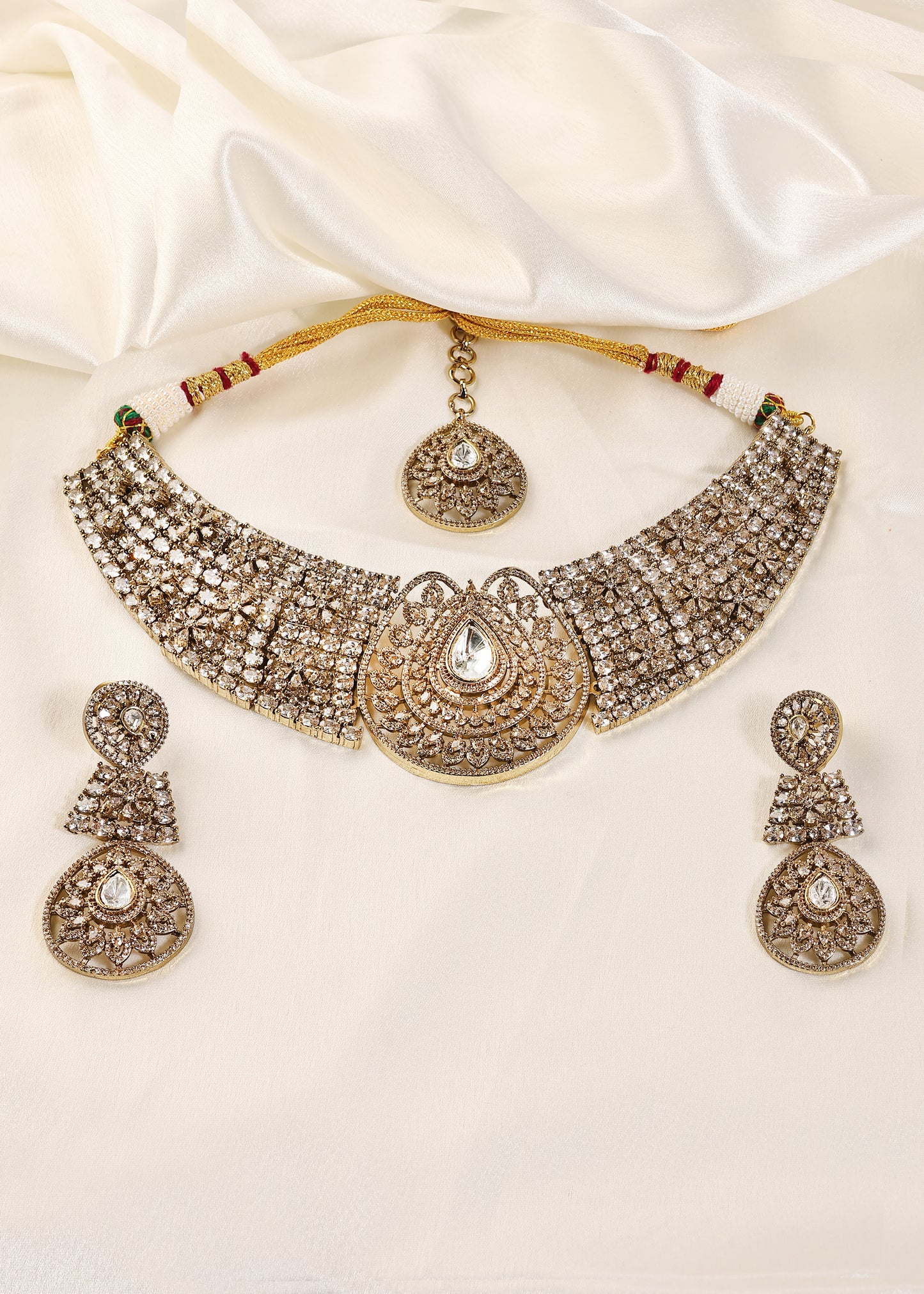 Evening Noor Zircon Necklace Set