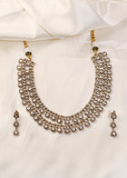 Layered Teardrop Polki Necklace Set