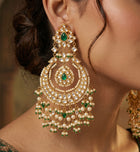 Tara Emerald Chandbaali Earrings