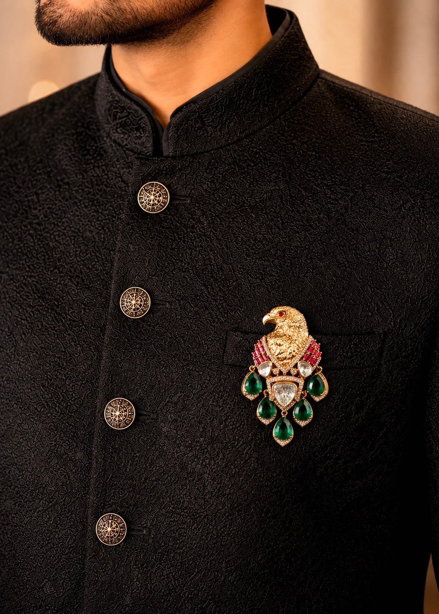 Shahbaaz Polki Brooch