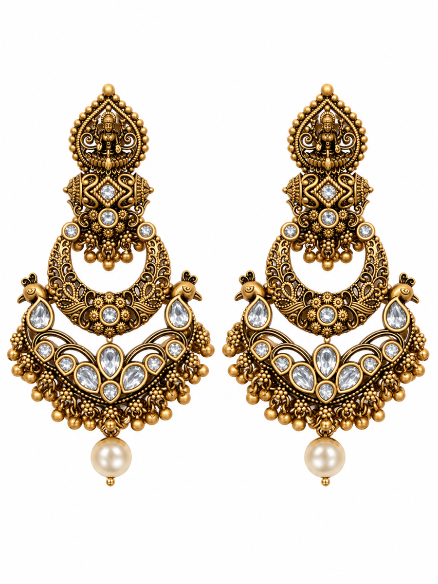Tara Antique Chaandbali Earrings
