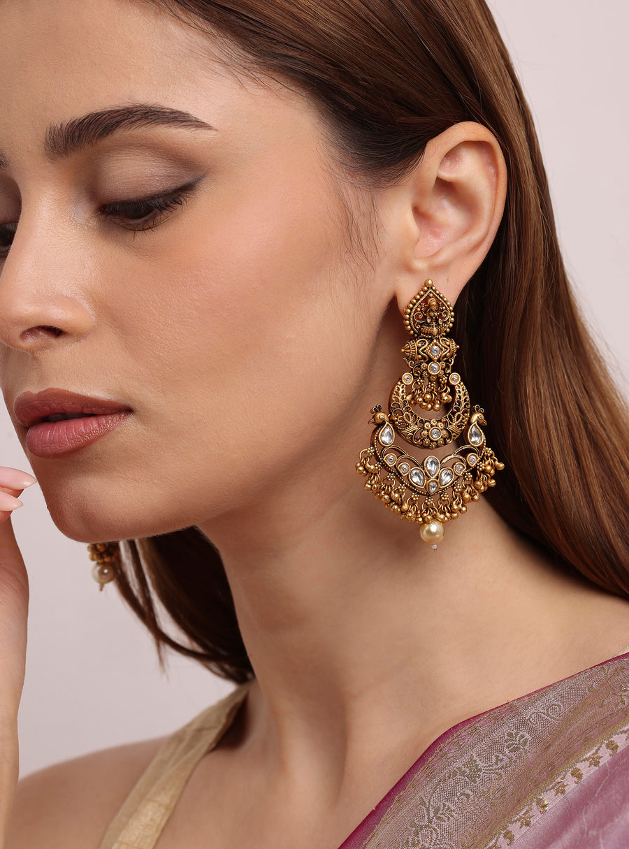 Tara Antique Chaandbali Earrings