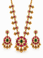 Bagh Ruby Emerald Floral Link Set