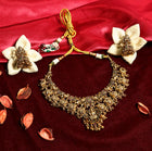 Antique Finish Floral Motif Necklace Set
