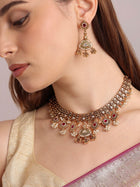 Trikon Ruby Green Temple Choker Set