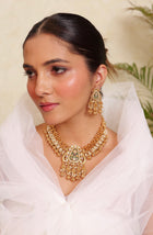Panna Ghungroo Temple Necklace Set