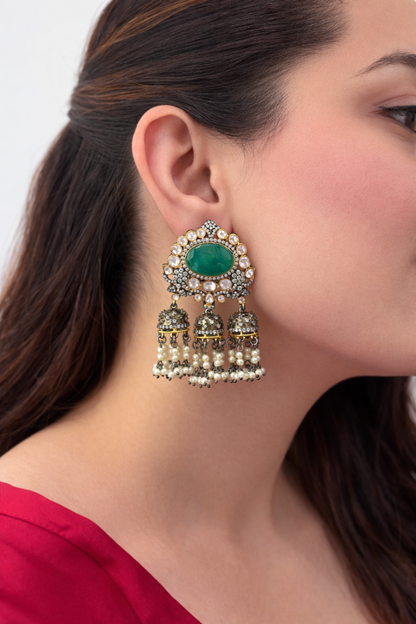 Kiara Dual Tone Jhumka Drops