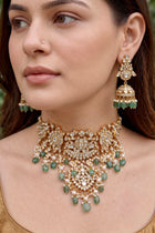 Zaia Emerald Polki Bridal Set