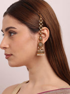 Aira Antique Jhumka Hairchain Earrings
