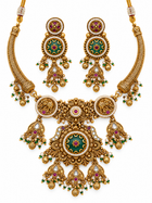 Gajraj Ruby Green Elephant Hasli Set