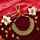 Antique Finish Lakshmi Coin Necklace Set
