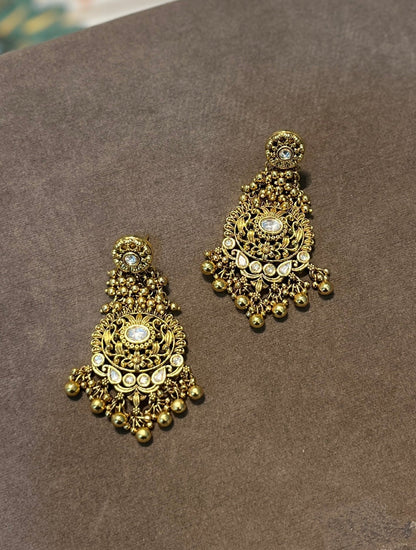 Antique Gold Temple Earrings