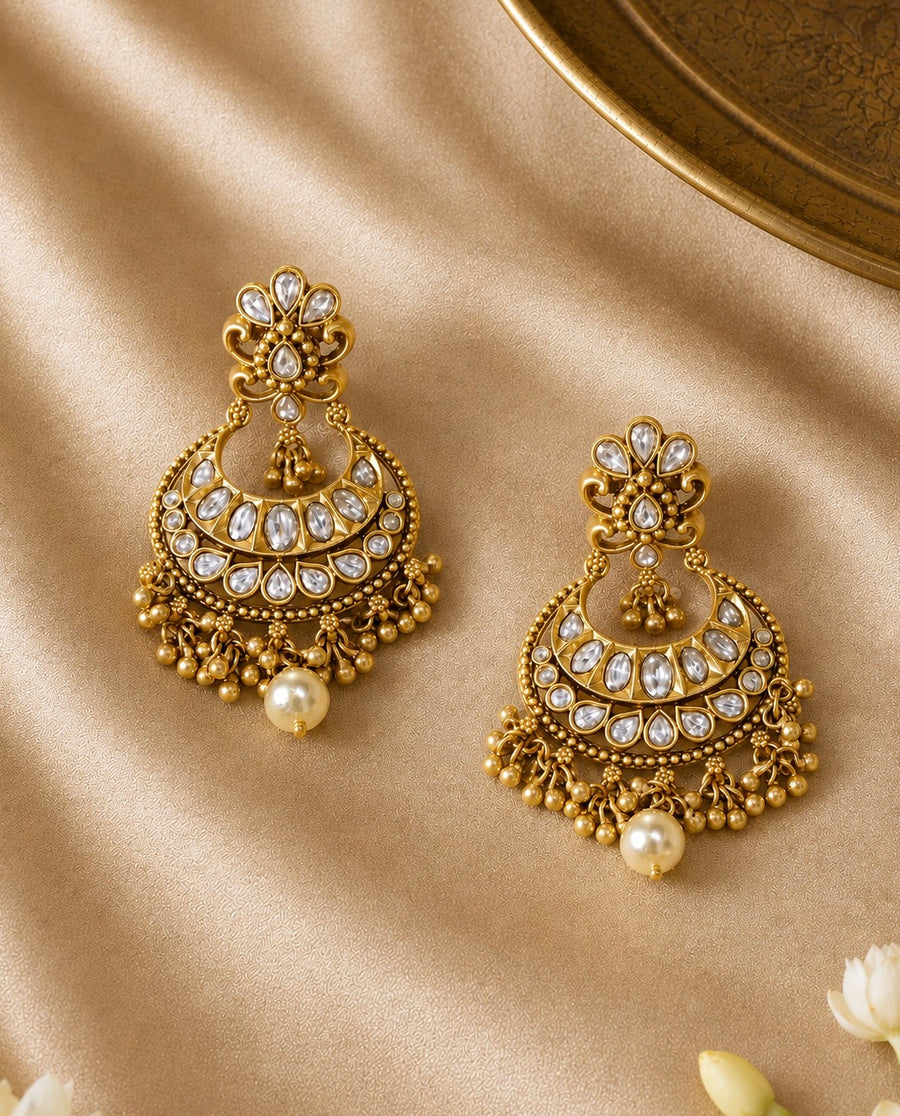 Heeri Chand Kundan Earrings