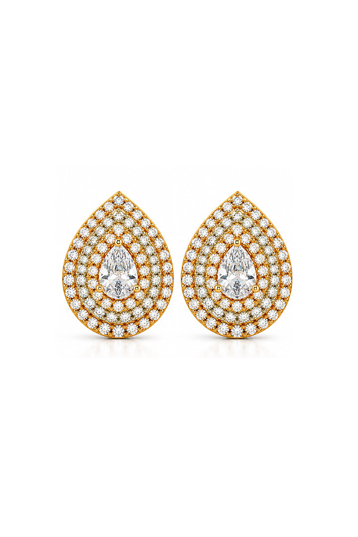 Sera Teardrop Zircon Stud Earrings
