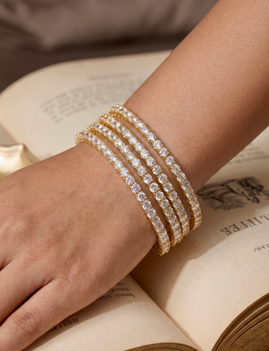 Running Faux Diamond Bangles