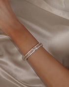 Celeste Triple Row Zircon Openable Bangle