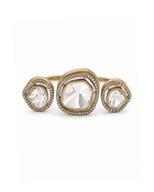 Sheeshmahal Dual Finger Polki Ring