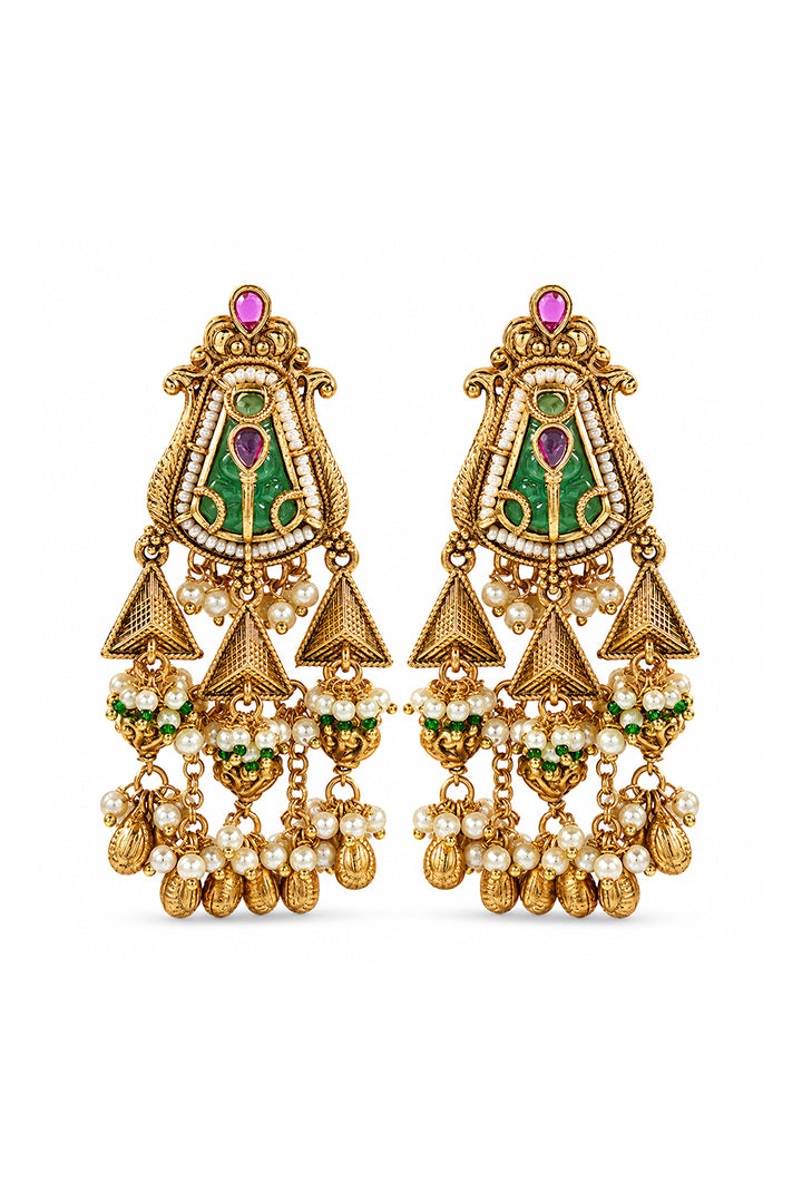 Zariya Meenakari Tassel Earrings